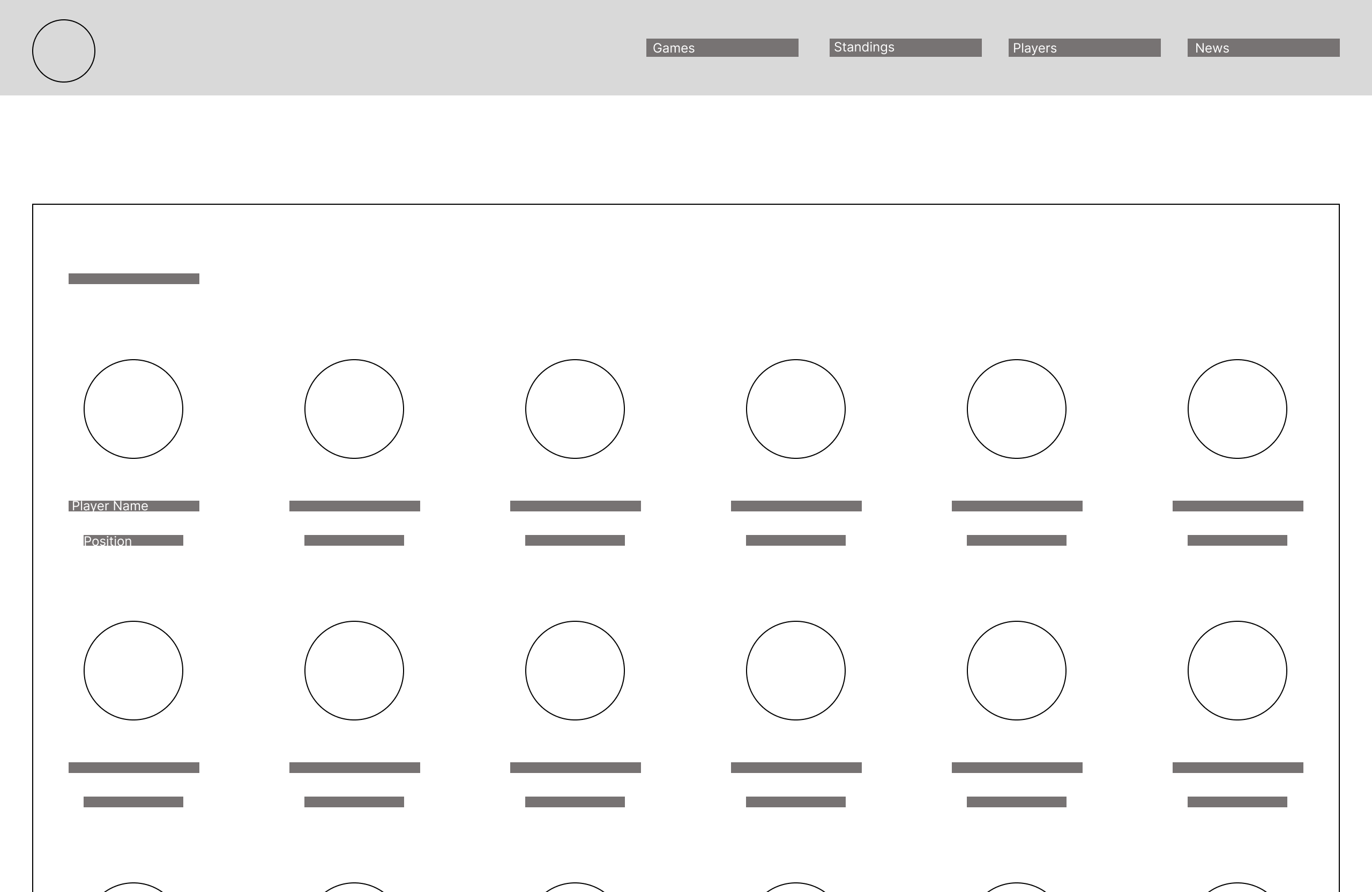 Players wireframe
